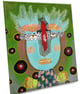 Outsider Art Brut Portrait Painting On Canvas Blue Green Weird Surreal Face - Image 4