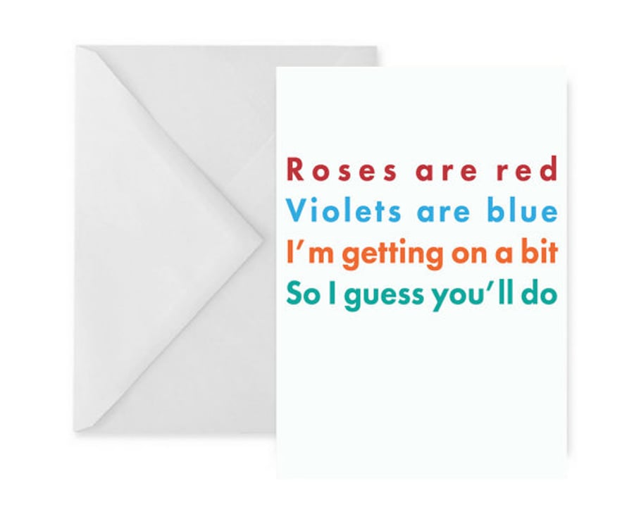 Funny Anniversary Card, Valentines Card, Just Because Love Card – You'll Do