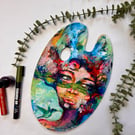 Original Artwork Sarah - Painting on wooden Art Palette 