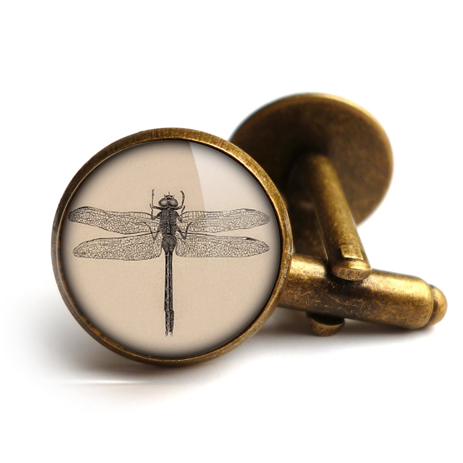 Vintage Dragonfly Cufflinks (ER03)