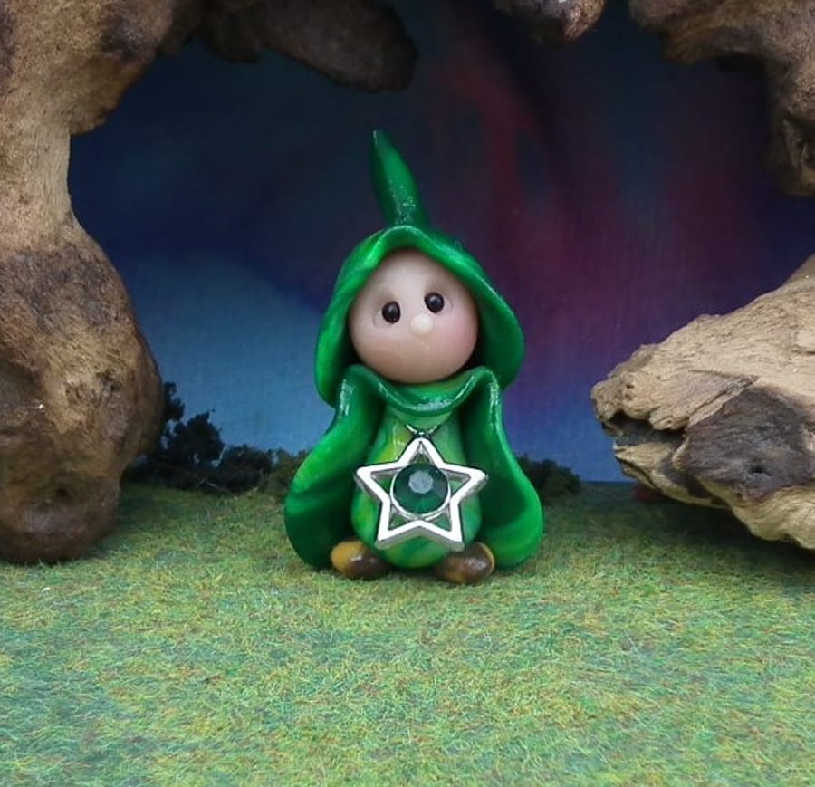 Tiny Magical Gnome 'Aura' 1.5" OOAK Sculpt by Ann Galvin
