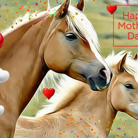 Happy Mother's Day Horse & Foul Card A5