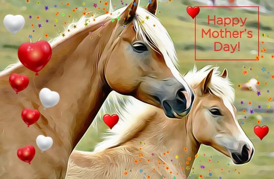 Happy Mother's Day Horse & Foul Card A5