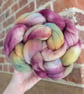 Hand Dyed Rambouillet Top 103g Spinning Fibre - Bramble