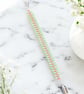 Slim SuperDuo Bracelet - Matte Lime & Coral - Image 1