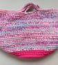 Crochet Basket Bag (Pretty Pinks) - holds so much!