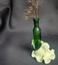 Lavinia - Glow in the dark polymer clay & vintage glass bud vase 