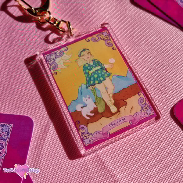 The Major Arcana - The Fool Keychain - Double Sided Keychain - Witchy Gifts