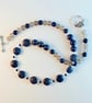 Lapis Lazuli Necklace With Faceted Crystal Quartz And Agate - Handmade In Devon - Image 8