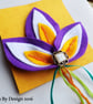 Large Iris Flower Felt Brooch - Image 1