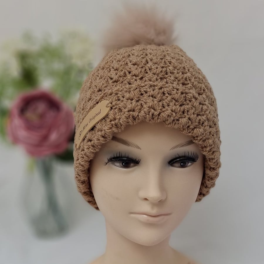 Image of Handmade crochet hat.