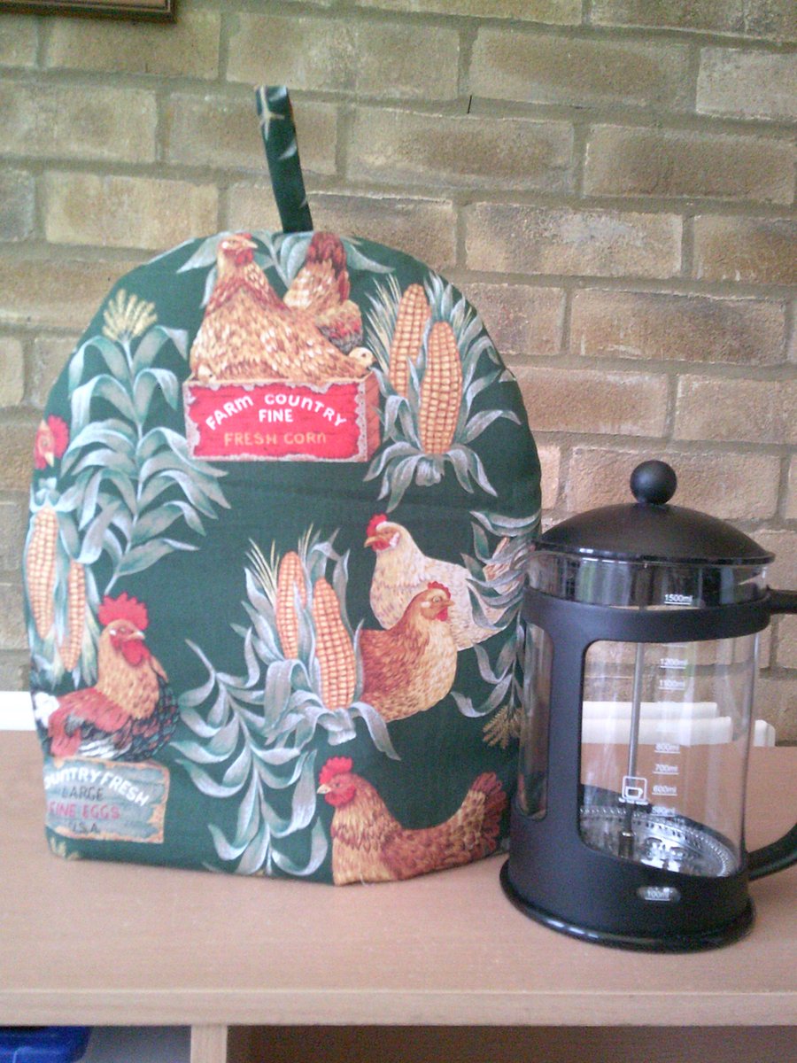 Chickens and Corn Extra Large Coffee Pot Cosy