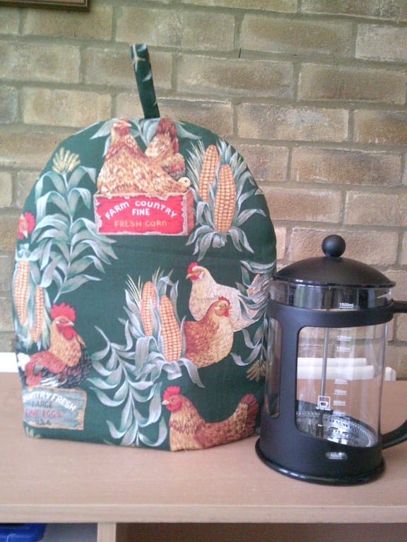 Chickens and Corn Extra Large Coffee Pot Cosy