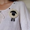 Sheep brooch, gift for her, sheep lovers gift, 