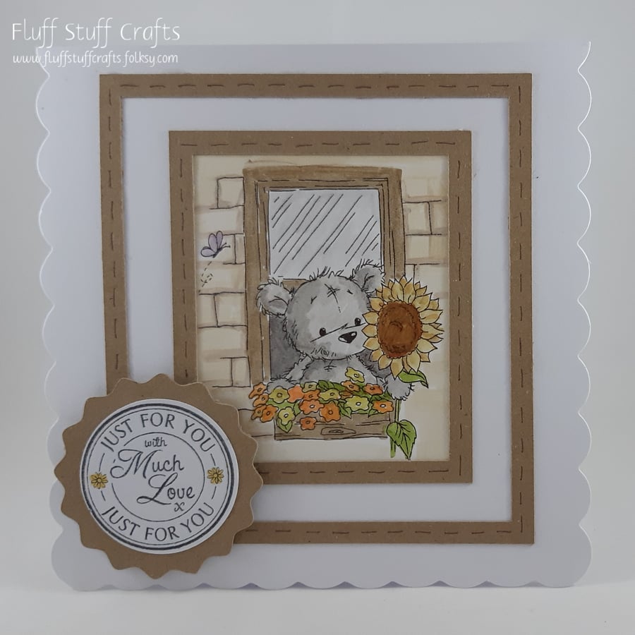 Cute bear 'Just for you' card