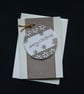 Cream Bauble - Handcrafted Christmas Card - dr16-0094 - Image 1