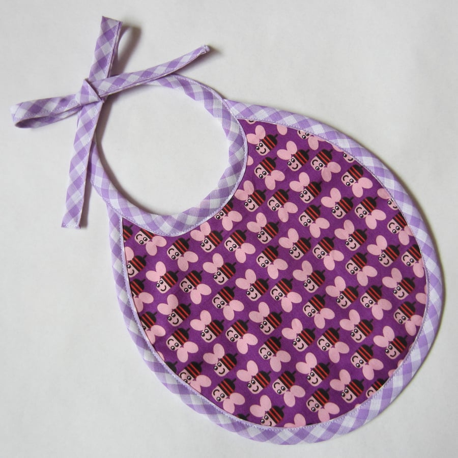 First Size Purple Bee Babies Bib