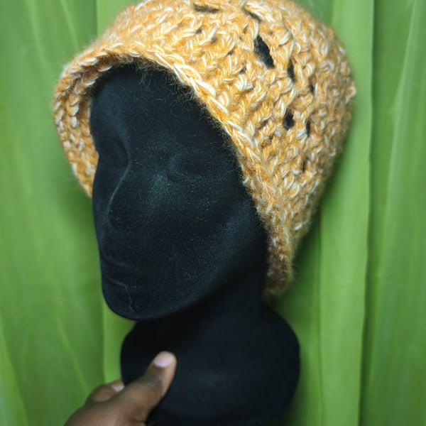Citrus Mohair Shine Beanie