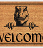 T-Rex Door Mat - Personalised Tyrannosaurus Rex Welcome Mat - 3 Sizes