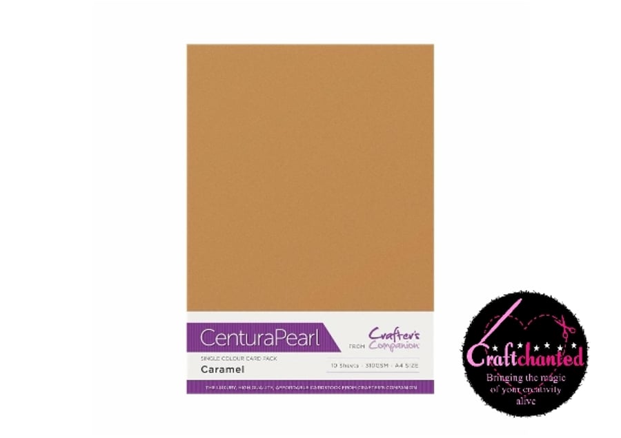 Crafter's Companion Centura Pearl - Single Colour - 10 Sheet Pack - Caramel