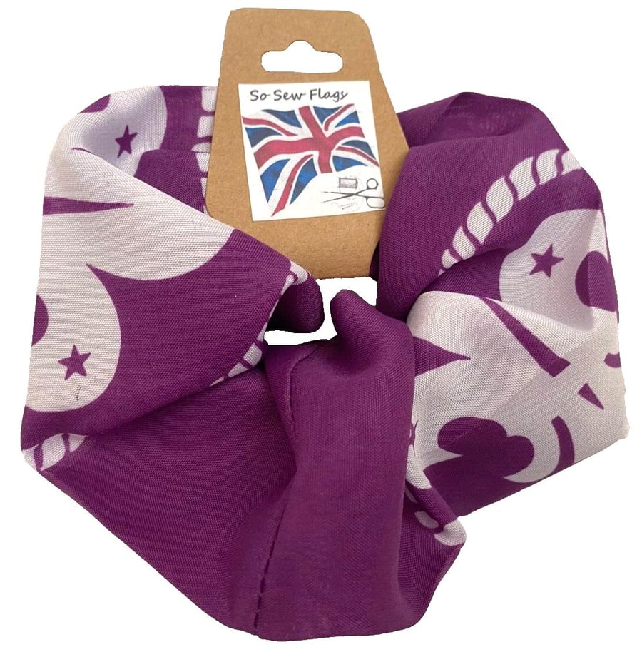 Scouts Purple Flag Hair Scrunchie Scrunchies Accessory Band Elastic