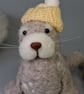 Needle felted whimsical seal with hat - Woollen Decoration 