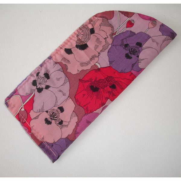Purple and Pink Pansies Glasses Case Liberty Fabric Spectacles Sleeve