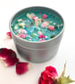 Soy Wax Candle in a Tin with Confetti-Style Decoration - Sea Salt Scent