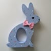 Easter Bunny Chocolate Egg Holder Wooden Hand Painted 