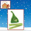 Green Shaded Pixie Hat and Scarf Set