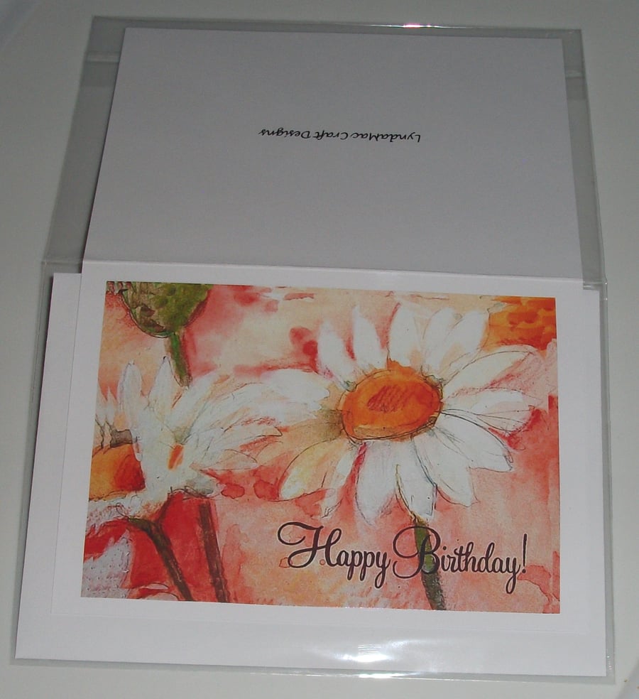 Floral birthday card, floral birthday card, floral