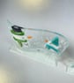 Christmas snowmen  ornament in fused glass  - Image 2