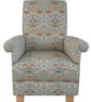 William Morris Strawberry Thief Silver Fabric Adult Chair Armchair Birds Small