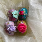4 pretty decorated Easter eggs