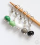 Lampwork Stitch Markers - Aromantic Pride - Image 3