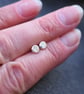 Sterling silver star burst stud earrings, Small earring studs - Image 3