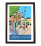 Surbiton Victoria Road travel poster print by Susie West