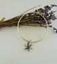 Silver amethyst flower bangle - Image 3