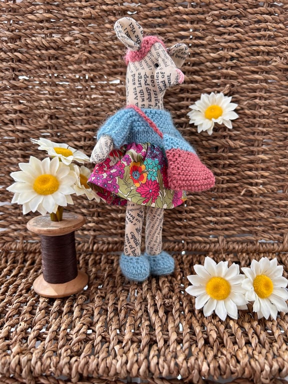 'Susan' Handmade Little Fabric Mouse