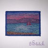 ACEO ‘Sailing Home’ textile artwork