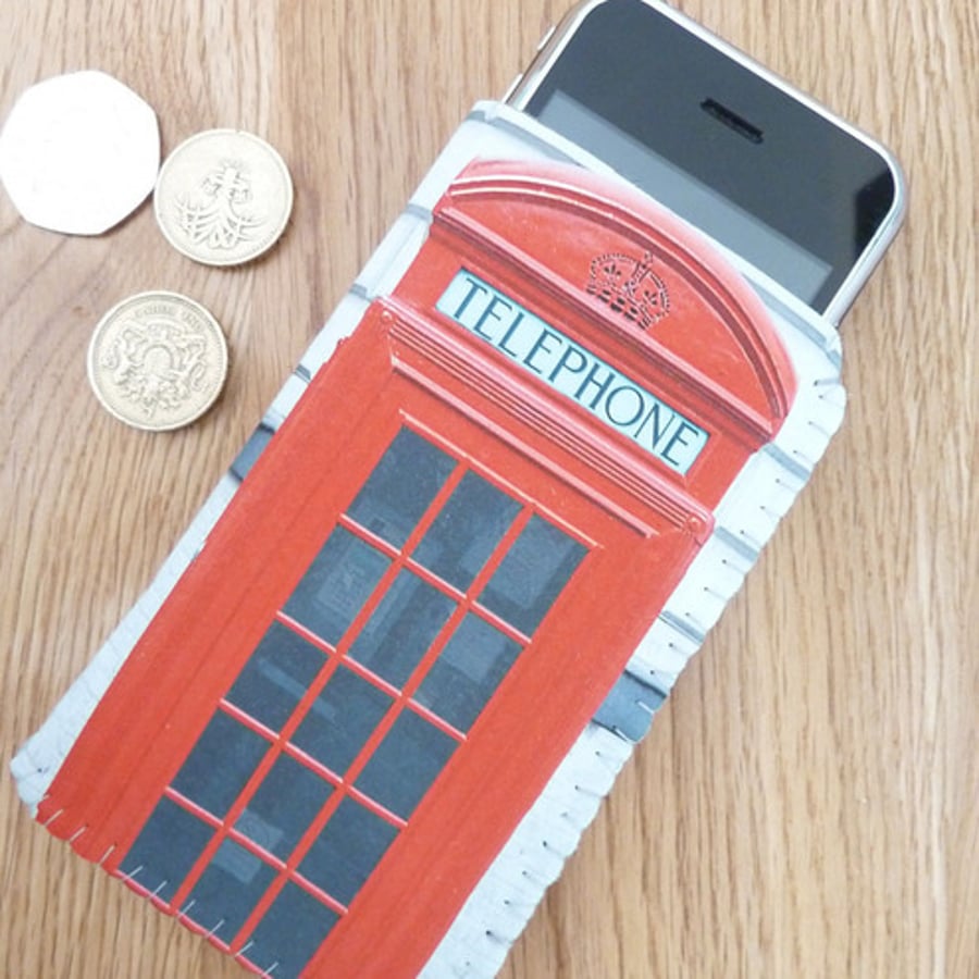 British Red Phone Box iPhone Case