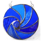 Ripwave Blue Stained Glass Suncatcher Handmade Sea 017
