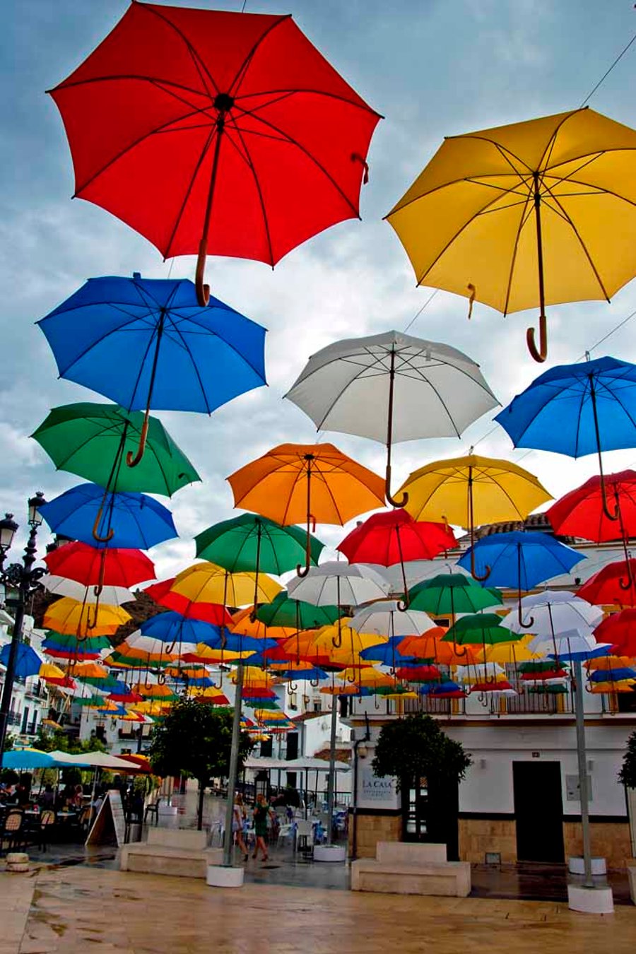 Colourful Umbrellas Torrox Costa Del Sol Spain Photograph Print