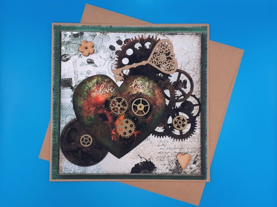 Steampunk Wedding Day Card, Anniversary, Engagement