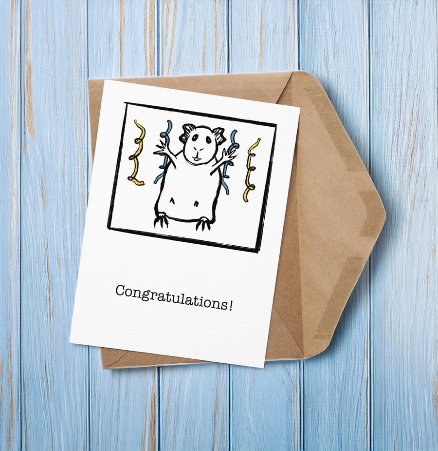 Congratulations! Guinea pig greeting card