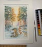 Spring in the woods - Original Watercolour Art - Image 2