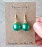 Green Bling Bauble Earrings