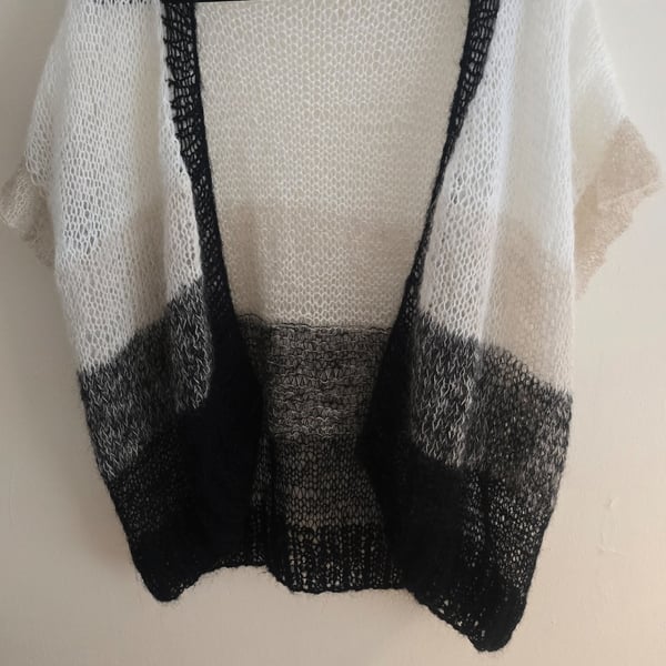 A handmade mohair knitted cardigan 