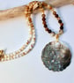 Mother Of Pearl Pendant On Agate And Shell Necklace - Handmade In Devon - Image 9