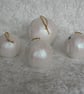 Ceramic Xmas White Glittery Snow Balls Christmas Tree Ornament Decoration. - Image 2